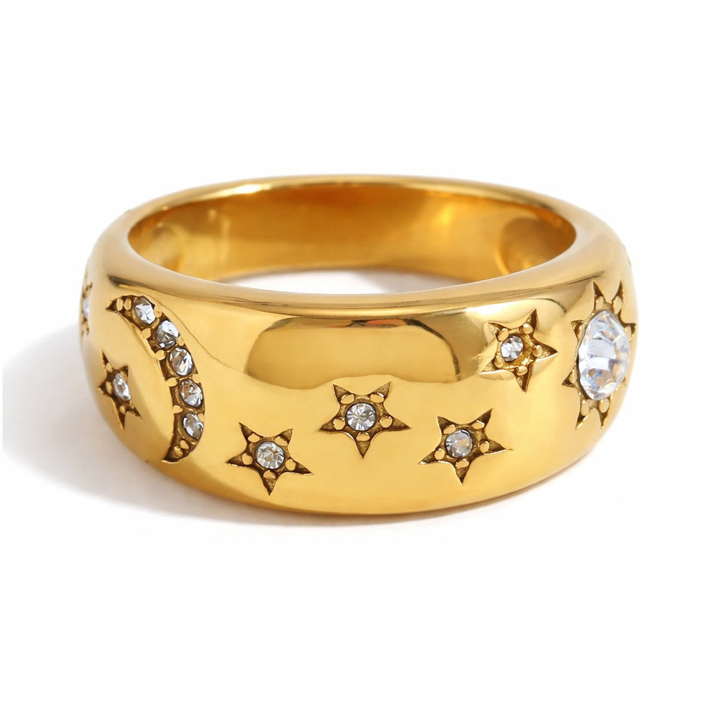 Cosmic Carvings Tapered Ring