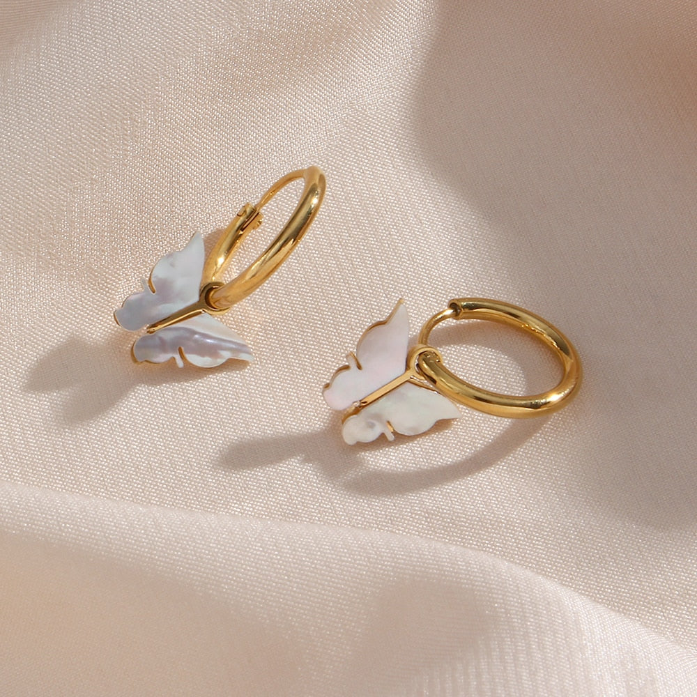 Elegant Butterfly Mother-of-Pearl Jewelry Set