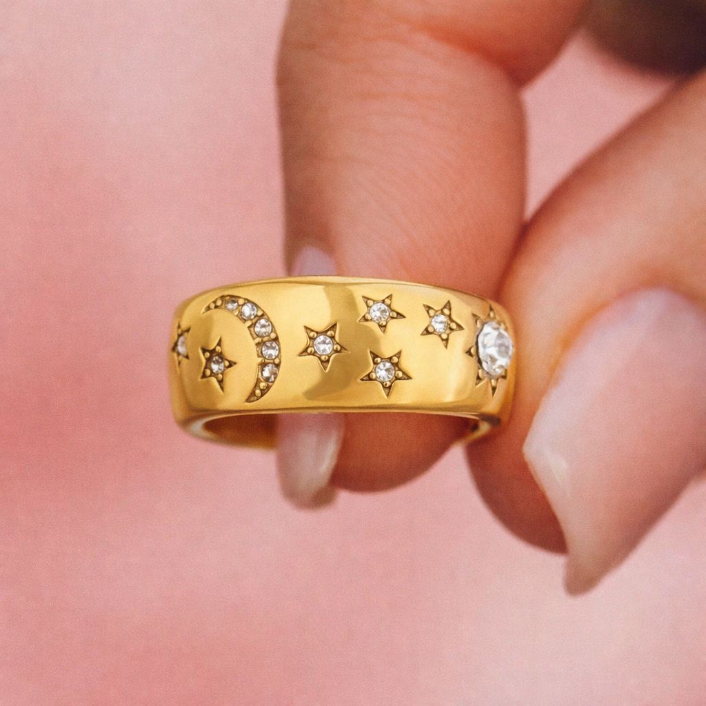 Cosmic Carvings Tapered Ring