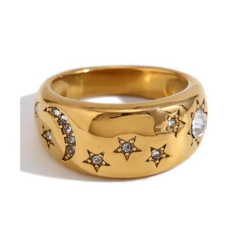 Cosmic Carvings Tapered Ring