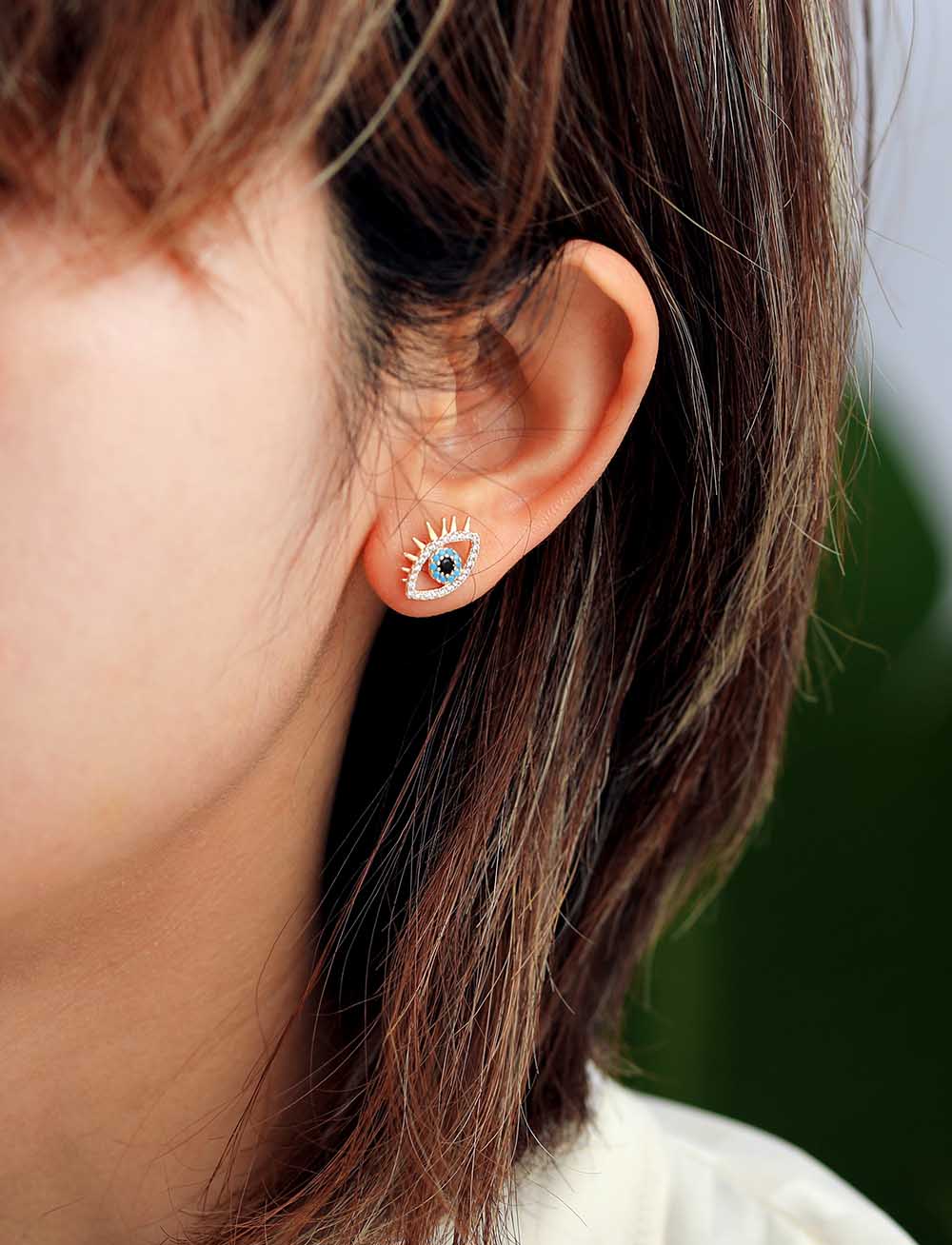 Evil Eye Stud Earrings