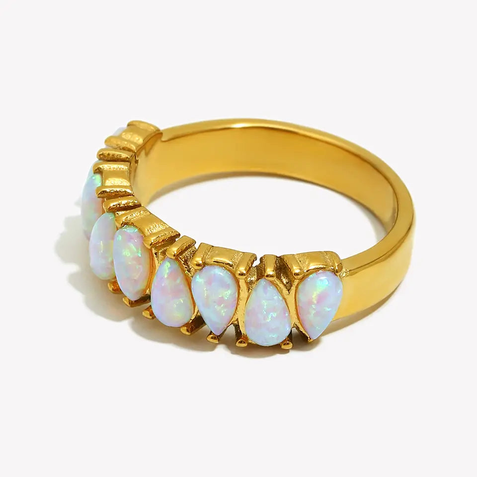 Ocean Glow Opal Ring - detail