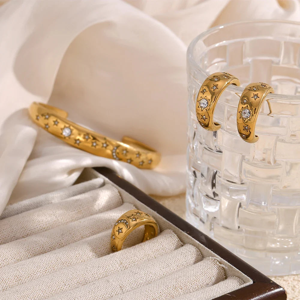 Cosmic Carvings Tapered Ring