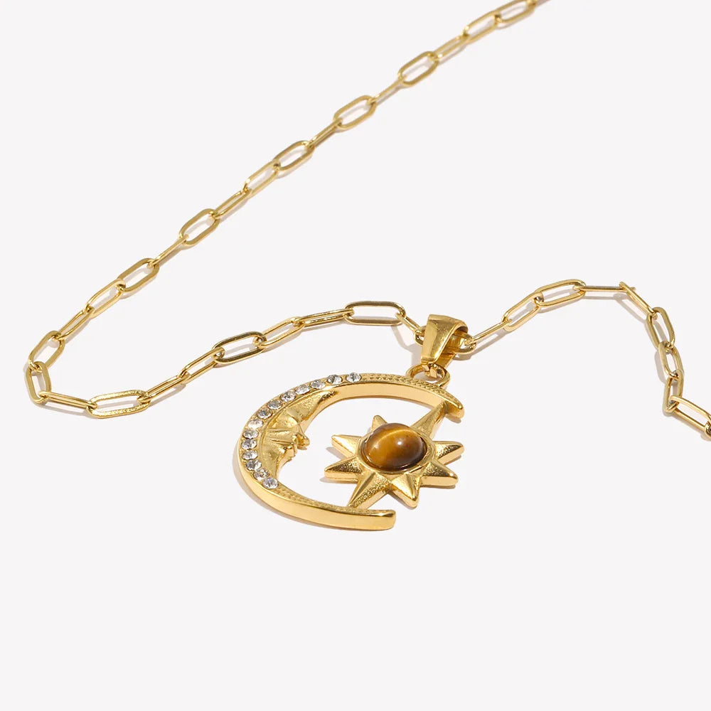 Moon’s Embrace Pendant Necklace