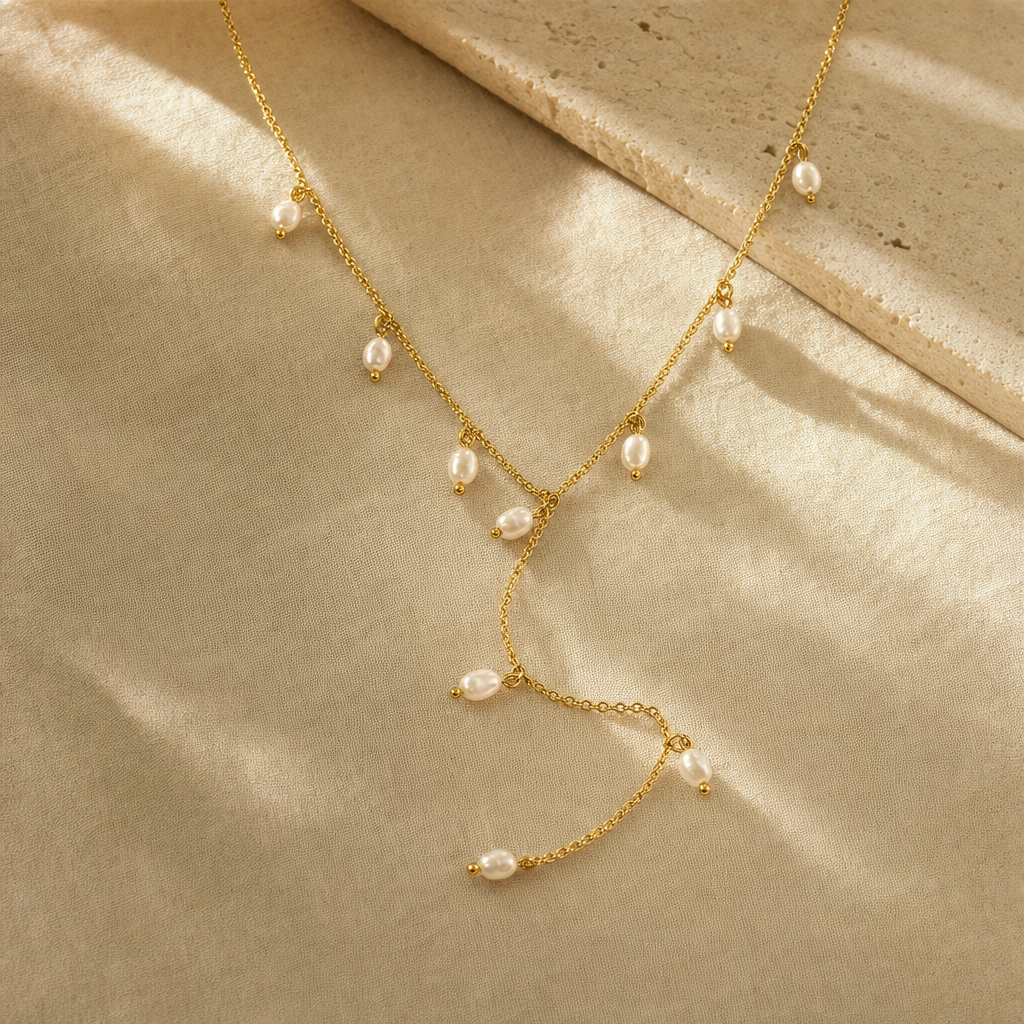 Cascade Pearl Y Necklace - Studio