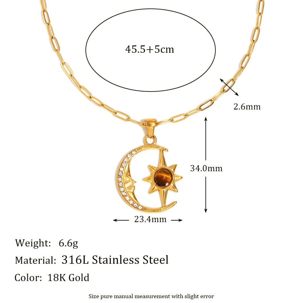 Moon’s Embrace Pendant Necklace