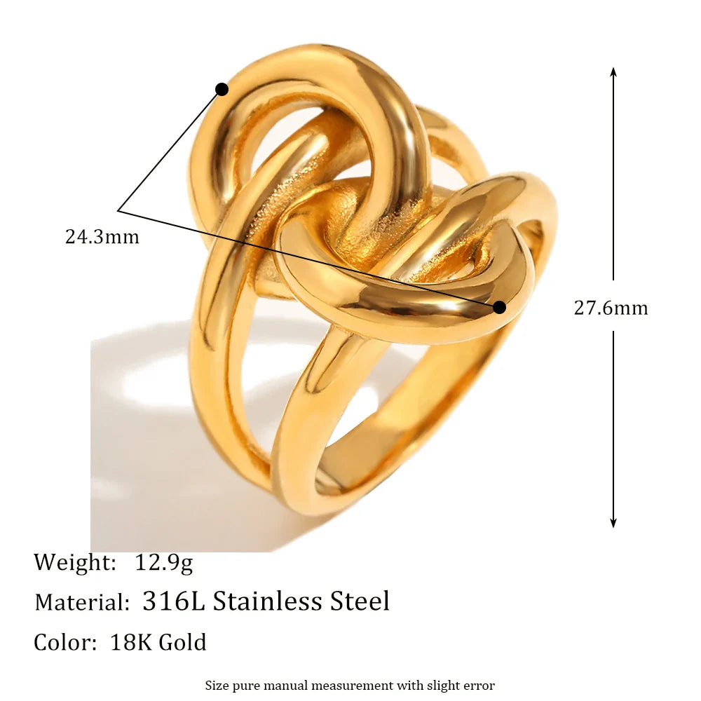 Double Knot Harmony Ring in 18K Gold