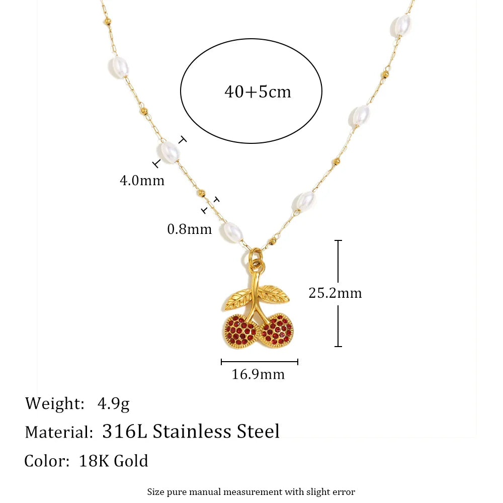 Sweet Cherry Crystal Necklace