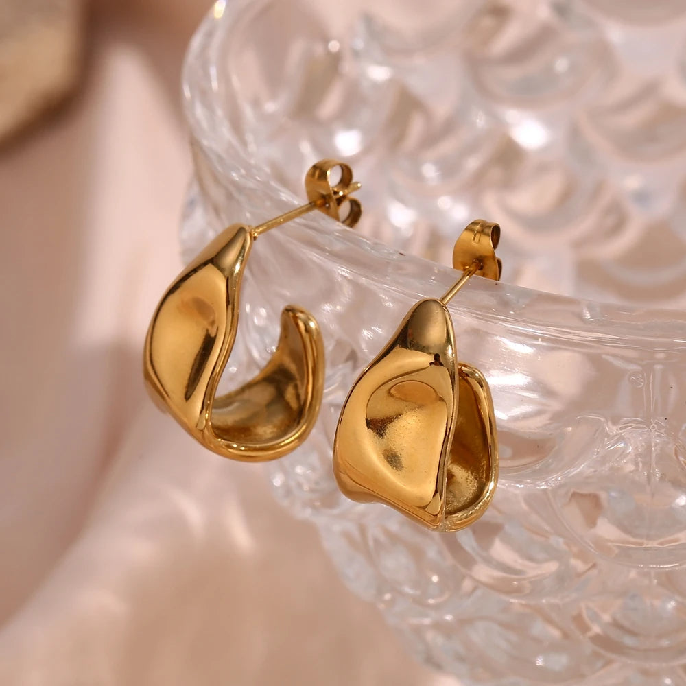 Zara 18k Gold Hoop Earrings