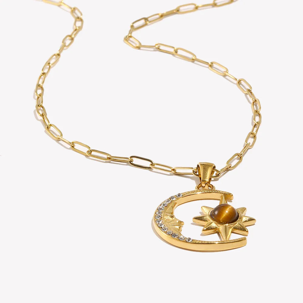 Moon’s Embrace Pendant Necklace