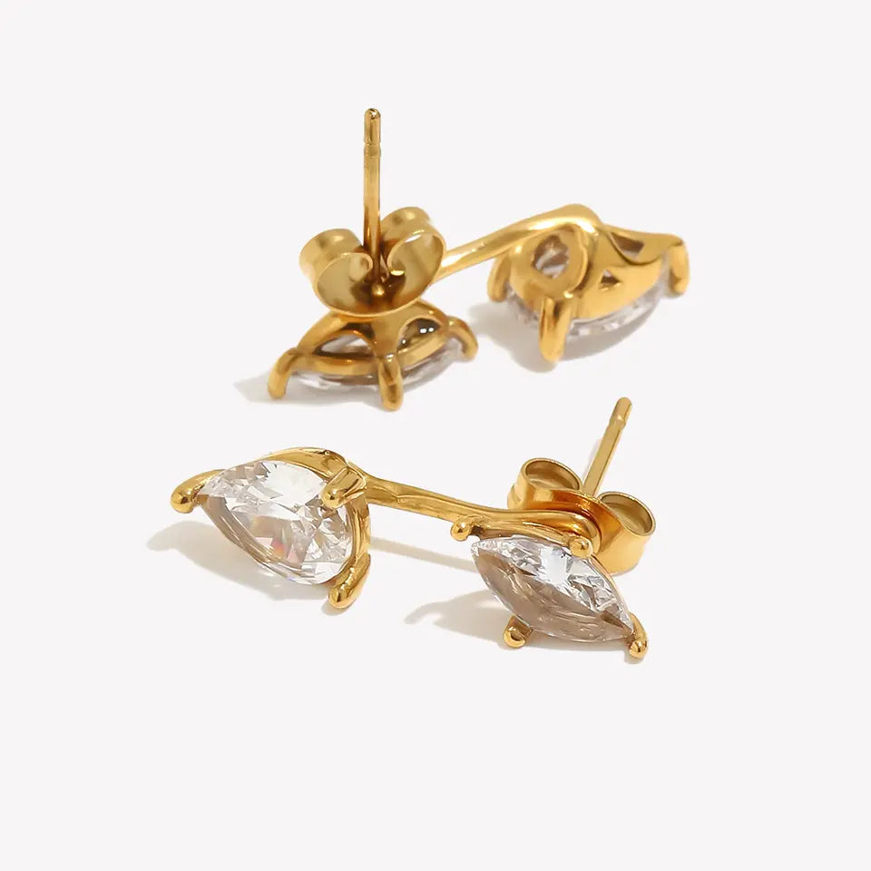 Lustre Marquise Drop Earrings - detail