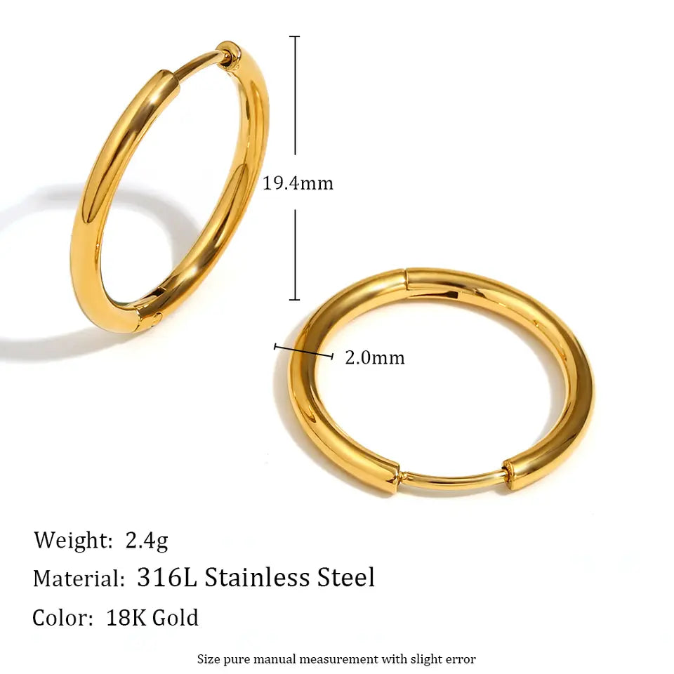 Golden Stack Hoop Earrings - Small