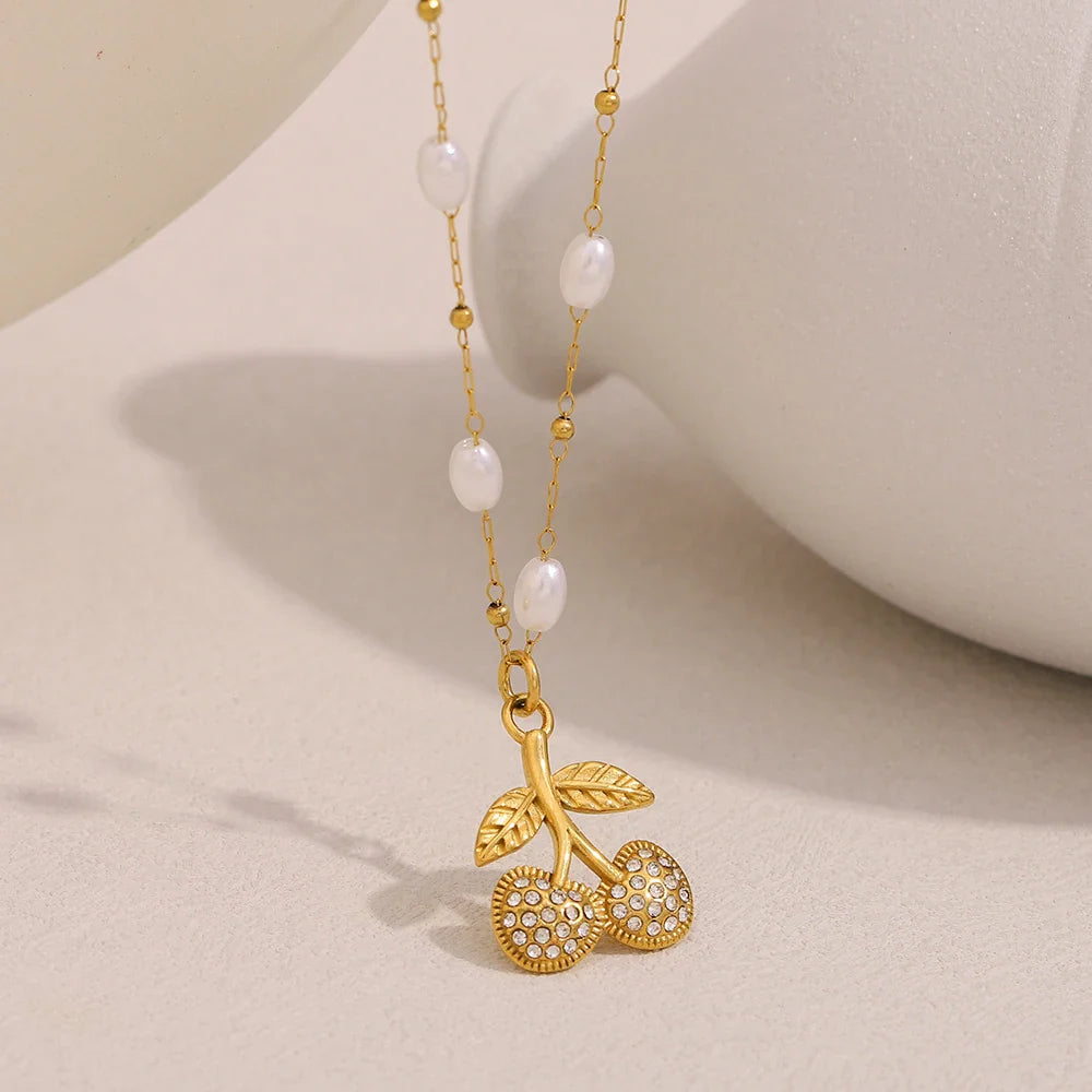 Sweet Cherry Crystal Necklace