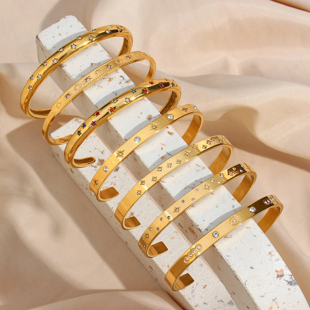 Starry Night Bangle - 18k Gold