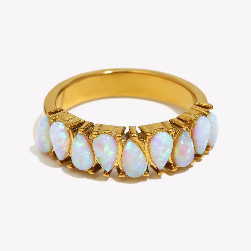 Ocean Glow Opal Ring - detail
