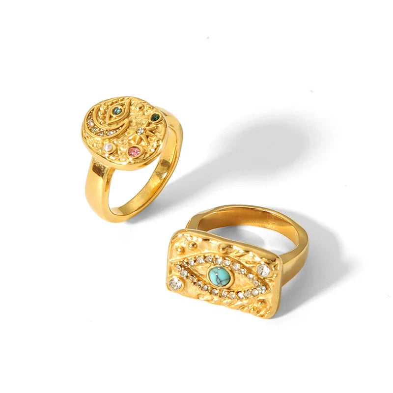 Lava-Hammered Texture Cocktail Ring