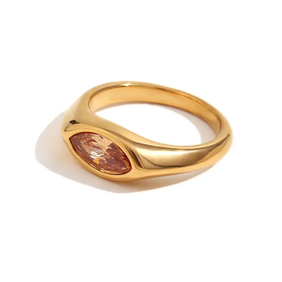 Prism Marquise Ring - Brown