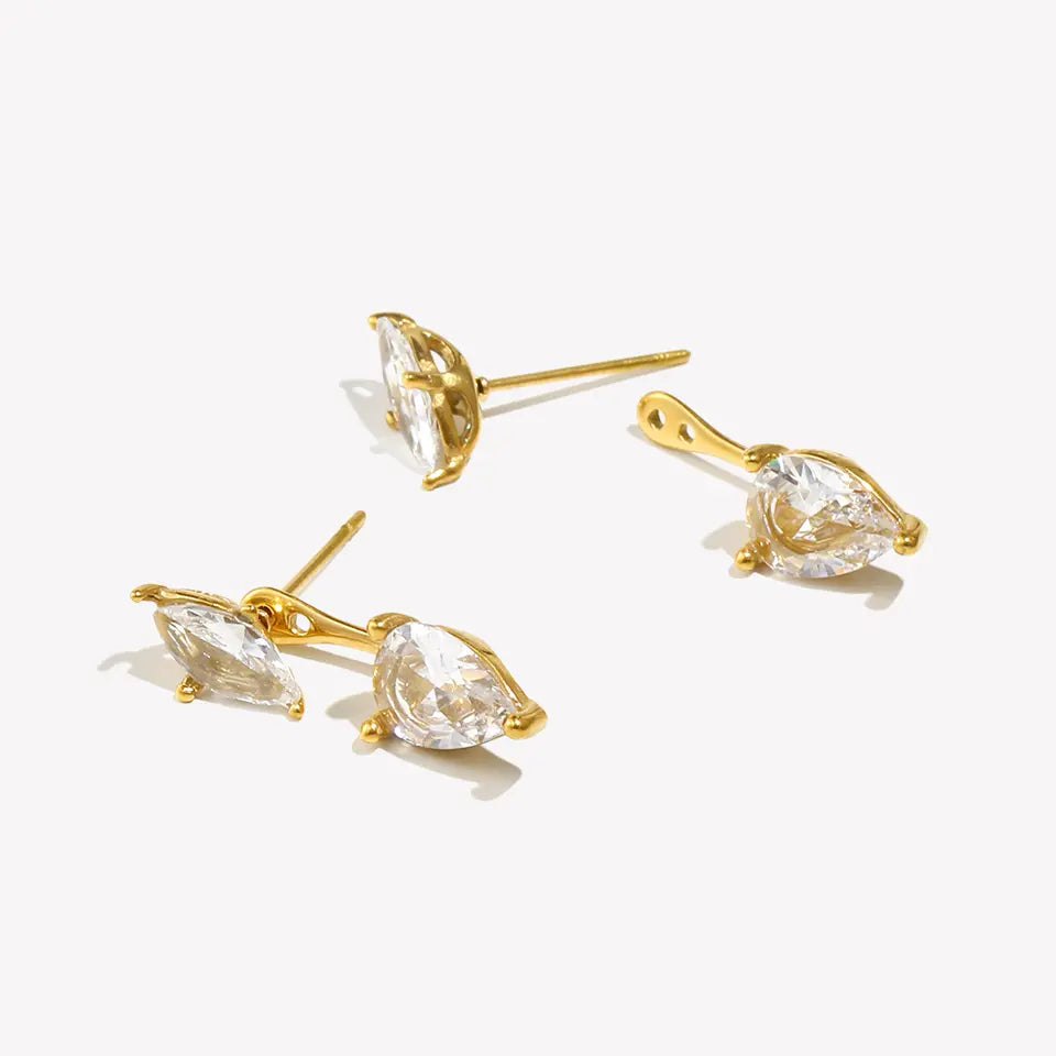 Lustre Marquise Drop Earrings - detail