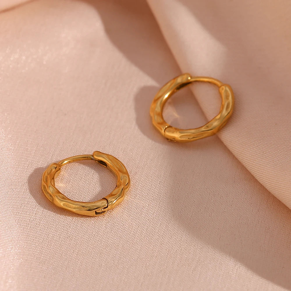 Sophia Hoop Earrings - 18k Gold