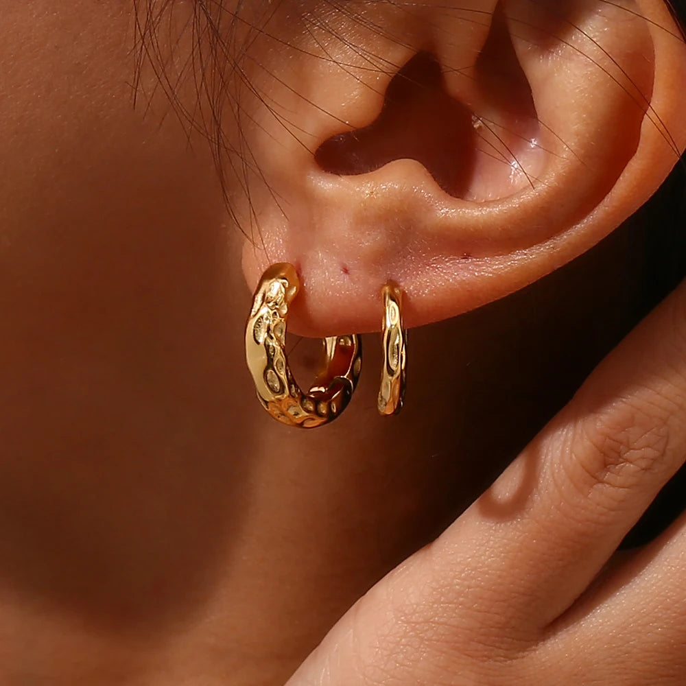 Sophia Hoop Earrings - 18k Gold