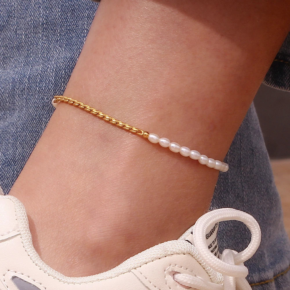 Freshwater Pearl Tennis Anklet