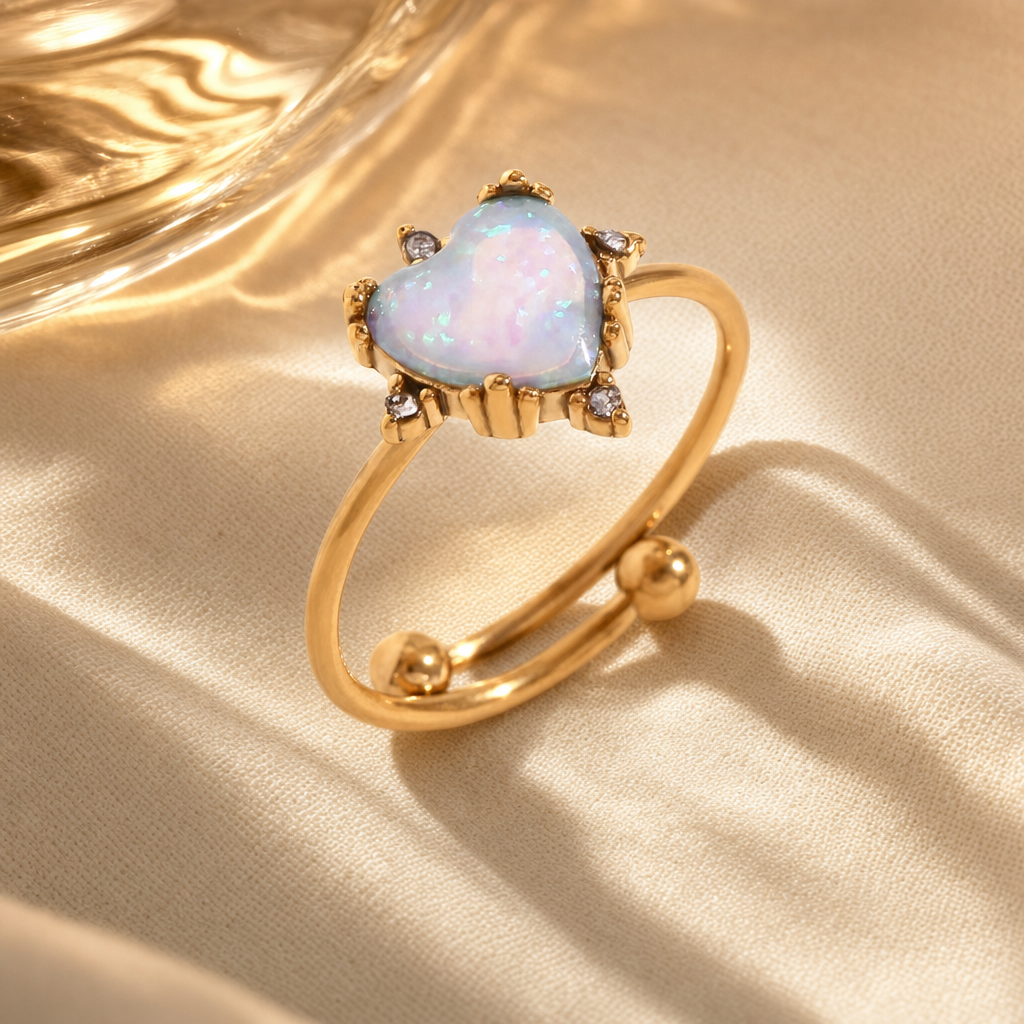 Aura Opal Charm Ring - Studio