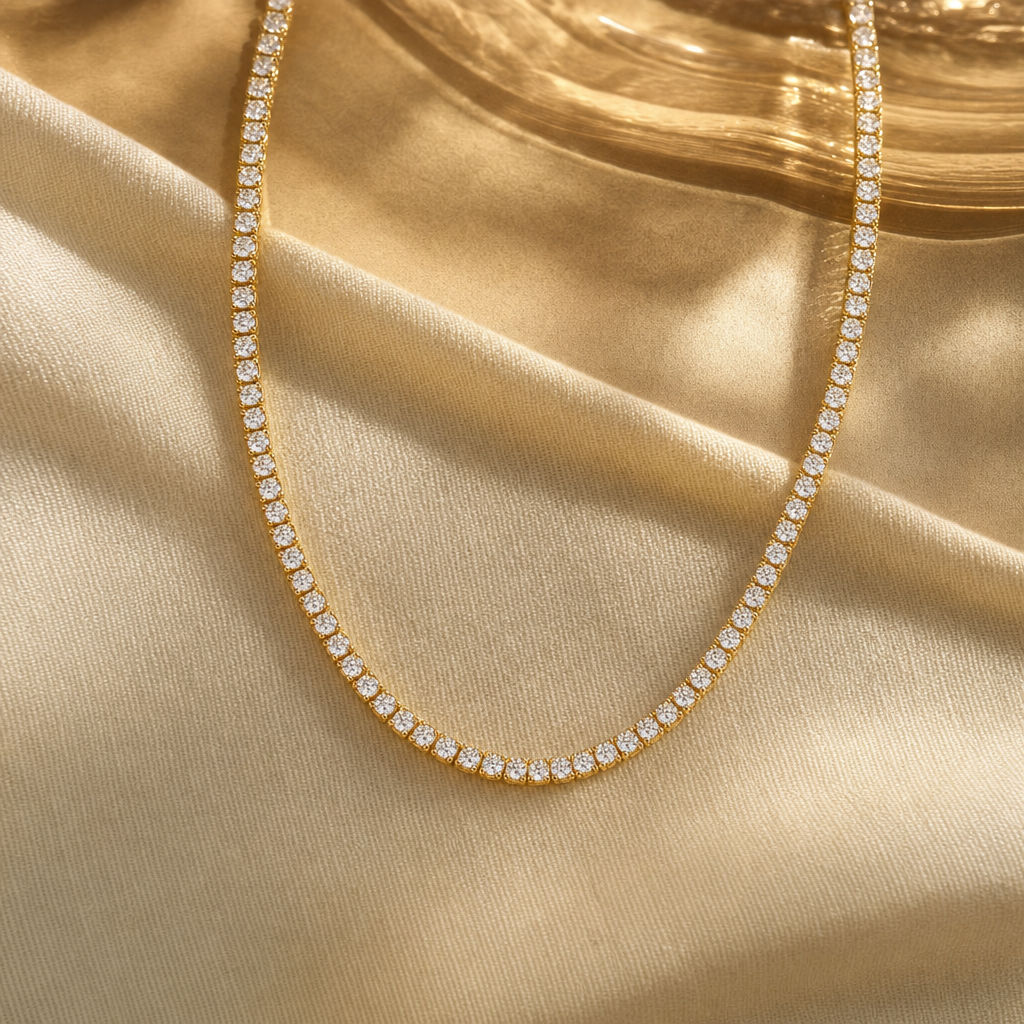Luminous Zircon Tennis Necklace - Studio