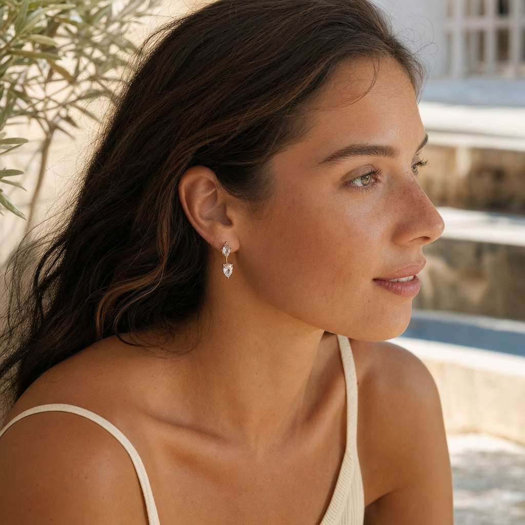 Lustre Marquise Drop Earrings - Editorial