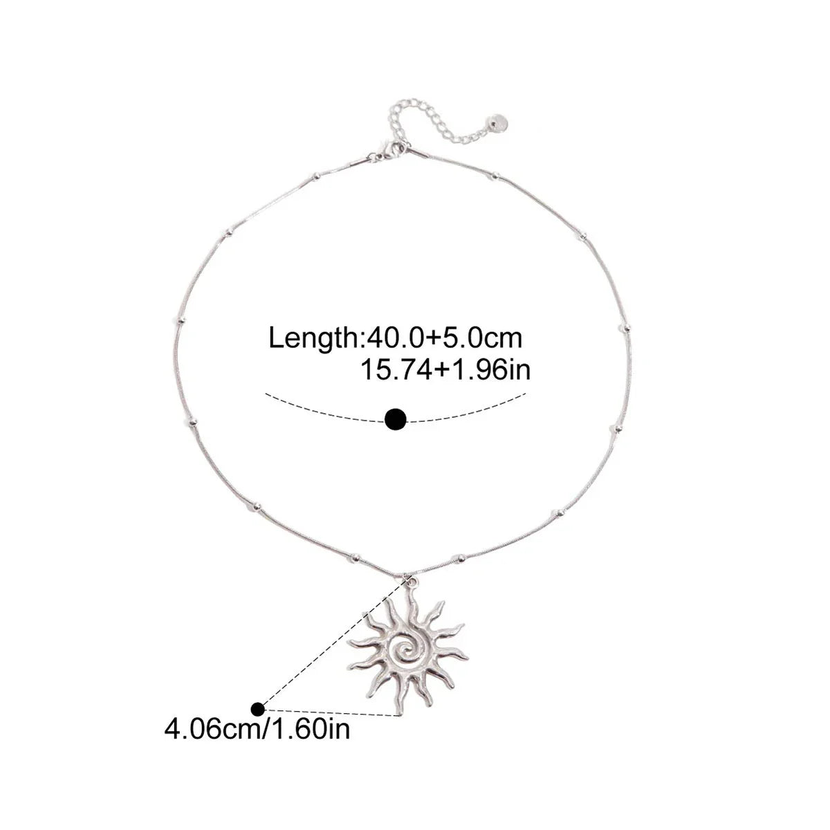 Golden Sun Swirl Pendant Necklace